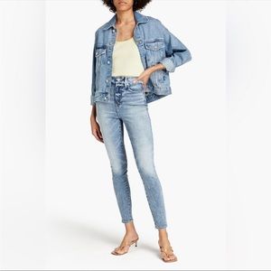 Good American GOOD WAIST FRAYED SKINNY JEANS Size 12